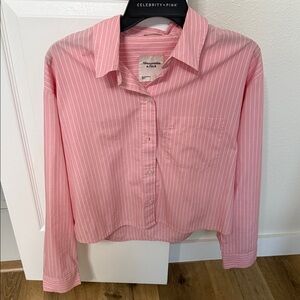 Abercrombie & Fitch Light Pink Striped Shirt